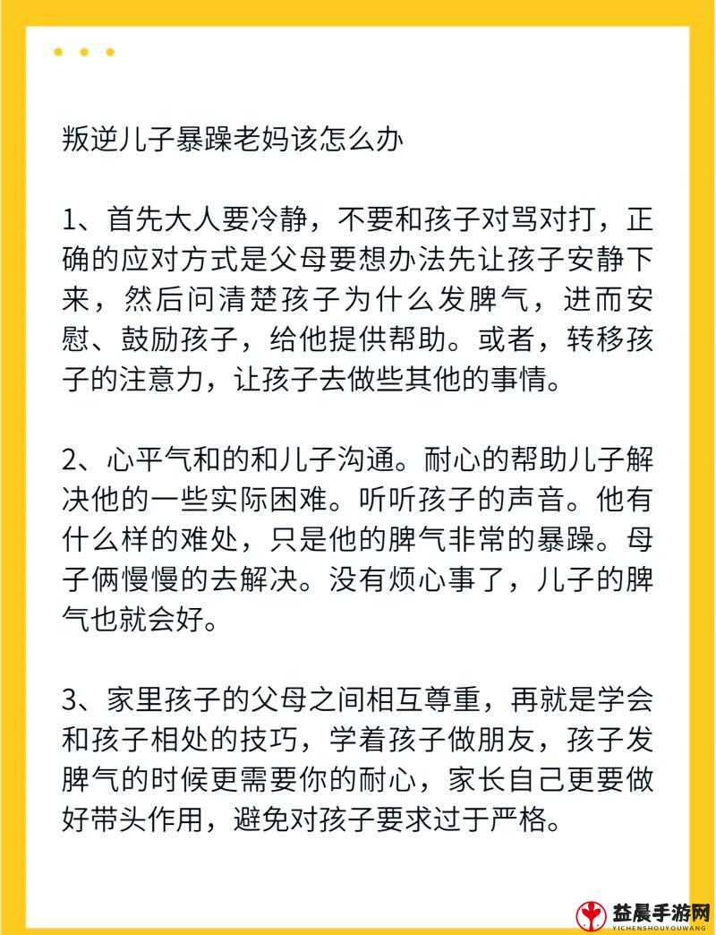 叛逆儿子与暴躁老妈的冲突故事