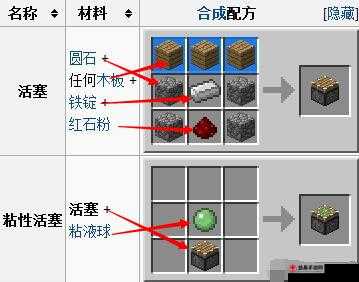 我的世界活塞制作与作用全攻略